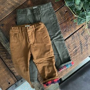 Crewcuts flannel lined khakis. Size 2. Like new.